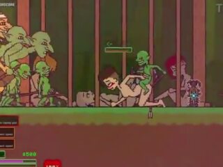 Captivity &vert; मंच 3 &vert; नग्न महिला survivor fights उसकी रास्ता के माध्यम से हॉट को trot goblins लेकिन fails और हो जाता है गड़बड़ कठिन निगलने liters की कम &vert; हेंटाई गेम gameplay p3